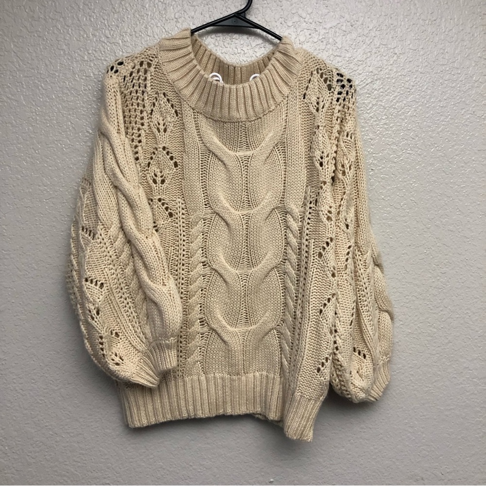Kori Cream Cable Knit Sweater